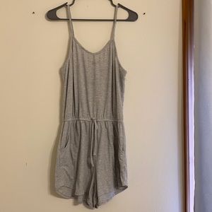 Grey/White romper, Size:M